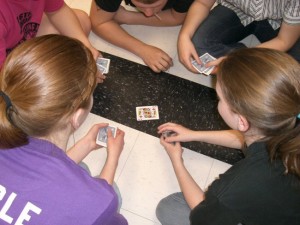 Strange ritual involving slapping the floor.