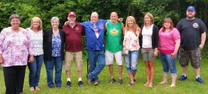 The first generation of Martin grandchildren, in age order. L-R: Mavis, Susie, me, John, Andy, Fred Jr., Kristy, Debbie, Tammi and Ryan.